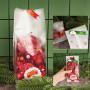 50pcs Sac à Bonbons Noël Transparent Sachet Pochette Père Noël Cadeau d'Emballage en Plastique + 70pcs Autocollant Sticker Forme