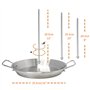 LIANGMEI Brochette verticale en acier inoxydable pour barbecue, brochette verticale pour barbecue brochette verticale pour broch