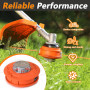 HUAREW Tête de bobine de rechange M10 x 1,25 mm FX-MS152 pour débroussailleuse automatique, Fil à gauche avec fil de 30 m x 2,4 