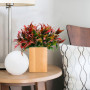 pangutheos 4 Pièce Fleurs de Plantes Artificielles Herbe en Forme de Trompette Fleurs, Plante Artificielle Interieur Extérieur R
