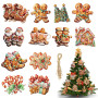Viilich Lot de 24 Décorations de Noël en Pain d'Épice - Bonhomme pour Sapin avec Corde - Ornements pour Maison