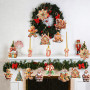 Viilich Lot de 24 Décorations de Noël en Pain d'Épice - Bonhomme pour Sapin avec Corde - Ornements pour Maison