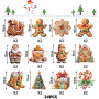 Viilich Lot de 24 Décorations de Noël en Pain d'Épice - Bonhomme pour Sapin avec Corde - Ornements pour Maison