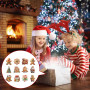 Viilich Lot de 24 Décorations de Noël en Pain d'Épice - Bonhomme pour Sapin avec Corde - Ornements pour Maison
