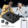 DigitConvert Système de Microphone sans Fil, Ensemble de Micro Portables avec 2 Micros sans Fil - 2 x 8 fréquences UHF réglables