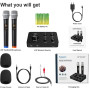 DigitConvert Système de Microphone sans Fil, Ensemble de Micro Portables avec 2 Micros sans Fil - 2 x 8 fréquences UHF réglables