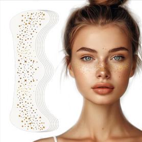 AOOTUERL Lot de 6 tatouages à paillettes dorées