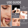 AOOTUERL Lot de 6 tatouages à paillettes dorées, patchs de maquillage à paillettes pour le visage, Accessoires de maquillage à p