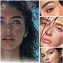 AOOTUERL Lot de 6 tatouages à paillettes dorées, patchs de maquillage à paillettes pour le visage, Accessoires de maquillage à p