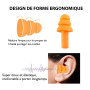 12PCS Bouchons D'oreille Souple Anti Bruit Avec Boîte, Reutilisable Boule Quies Silicone, Pour Dormir Protection Auditive Voyage