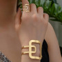 SINLOV Bracelets boldis, bracelet pour bras en or et croix pour bracelets larges et larges, autour desquels le style me repose s