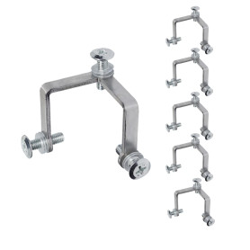 Lokatall Lot de 6 supports de serrage réglables sans monture pour vitrines