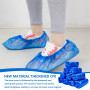 GOMETY Couvre-Chaussures: 300 Pièces Protection de Chaussures CPE Extra Forte, Imperméable et Sans Latex, Pour la Construction e