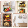 Corbeille a Fruit, Panier a Fruit Mural Mur Empilable Bac, Panier Rangement Cuisine, Corbeilles à Fruits avec 2 Crochets, Panier