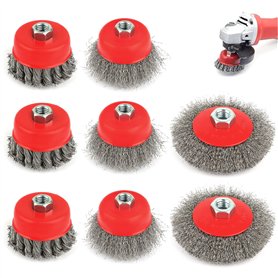 8 Pièces Brosse Métallique Meuleuse pour Perceuse Meuleuse D'angle