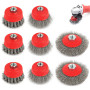 8 Pièces Brosse Métallique Meuleuse pour Perceuse Meuleuse D'angle