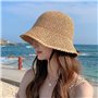 Chapeau de Paille Protection UV Chapeau de Soleil Chapeau à Large Bord à La Main pour Voyage Décoration Décoration Vacances D'ét