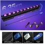 Betopper 10x15W RGBW Led Lyre Beam Barre Lumières de Scène, 4 en1 Wallwasher Stroboscope DMX512 et Son Activés Jeu de Lumiere DJ