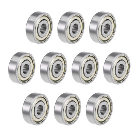 Fasizi Lot de 10 roulements à billes à double blindage métallique 635ZZ 5 x 19 x 6 mm