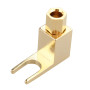 Jopto Lot de 4 Adaptateurs Haut de Gamme Banane à Bêche, Connecteur de Câble de Audio Résistant à la Corrosion à Angle Droit, Ha