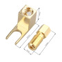 Jopto Lot de 4 Adaptateurs Haut de Gamme Banane à Bêche, Connecteur de Câble de Audio Résistant à la Corrosion à Angle Droit, Ha