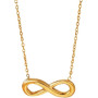 XFSRG Collier Infini Femme Acier Inoxydable Plaqué Or Élégant Collier Ras de Cou Cadeau Pour Femmes