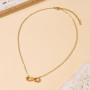XFSRG Collier Infini Femme Acier Inoxydable Plaqué Or Élégant Collier Ras de Cou Cadeau Pour Femmes