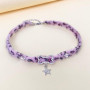 XFSRG Collier Femme Fantaisie en Fourrure Léopard Rose avec Pendentif Étoile Brillant Bijoux Mode pour Anniversaire et Cadeau
