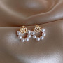XFSRG Ensemble de Bijoux Fantaisie pour Femme Collier et Boucles d'Oreilles avec Perles et Fleurs en Design Élégant pour Mariage