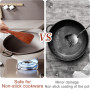 Spatule de cuisine en bois à long manche de 33 cm, 2 Spatules de cuisine en bois, ustensiles de cuisine en bois de haute qualité