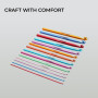 H&S Set Crochet Tricot - 14pcs - Kit Crochets en Aluminium avec Poignée à Prise Ferme - Aiguilles Livrée avec Pochette - Aiguill