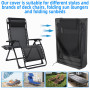 2 Pièces Housses de Chaises de Jardin Longue Pliante