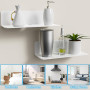 Toaren Étagère Flottante Acrylique Mur,Petit Étagères Autocollantes Etagere sans percage,Etagere Murale Invisible avec Clips de 