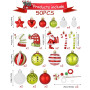 Boules de Noël 50 pièces Boules de Noël Décoration de Noël Boules de Noël en Plastique Boules de Noël Boules de Noël en Plastiqu