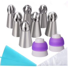 LHKJ Poche à Douille Silicone avec Buse pour Décoration de Tarte