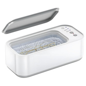 Nettoyeur ultrasonique portable haute capacité pour bijoux soniques avec 3 modes de nettoyage et minuterie pour lunettes