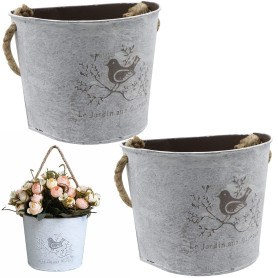 Pot de Fleurs Suspendu Jardinières - Demi-Cercle Galvanisé Vase Mural Pots Intérieur et ExtéRieur Mur Décoration Suspendue pour