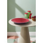 Alessi Cohncave SC01/33 - Centre de Table Design Ajouré en Acier Coloré avec Résine Epoxy, Rouge et Violet, Diamètre 33 cm