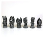 NEMESIS NOW LTD Kingdom of The Dragon - Jeu d'échecs avec Coins décorés de Tours 43cm