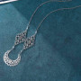 Jovono Boho Tête Chaîne avec Cristal et Motif Lune Creuse Diamant Coiffure Fleur Accessoires De Cheveux De Mode pour Femmes et F