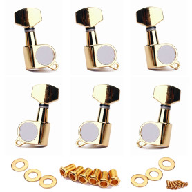 Alnicov Lot de 6 mécaniques de guitare (3 L + 3 R) pour guitare électrique