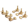 Alnicov Lot de 6 mécaniques de guitare (3 L + 3 R) pour guitare électrique, folk ou acoustique de style LP SG - Doré