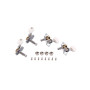 Alnicov Tuning Pegs 2 R2L Tuners avec bouton blanc pour ukulélé 4 cordes