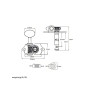Alnicov Tuning Pegs 2 R2L Tuners avec bouton blanc pour ukulélé 4 cordes