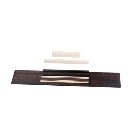Alnicov Chevalet en palissandre à 6 cordes pour guitare classique avec sillet en os de bétail pour guitare classique
