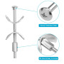Raccords de Plan de Travail 10 Pcs M6 Raccords d'Assemblage Connecteur, Connecteur de Plan de Travail 100mm Boulons de Raccordem