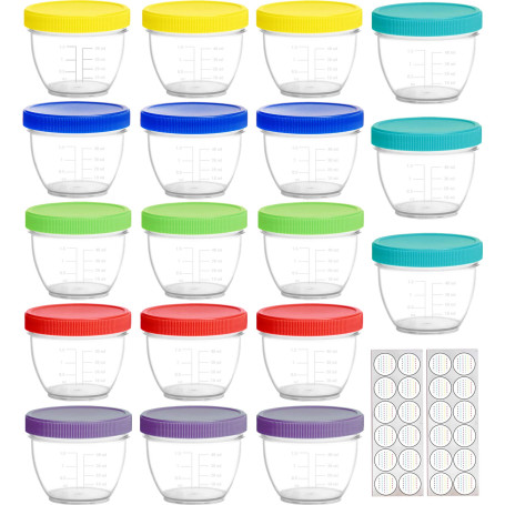 Youngever Lot de 18 Pot de Conservation Bebe 120ML