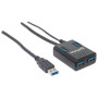 Manhattan 162302 Hub USB 3.0 4 Ports Noir