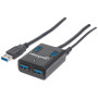 Manhattan 162302 Hub USB 3.0 4 Ports Noir