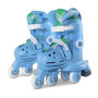 Yvolution Twista - Patins à roulettes évolutifs - Bleu - Taille 30-34 - Réglables de 4 roues en ligne en un clic - Unisexe